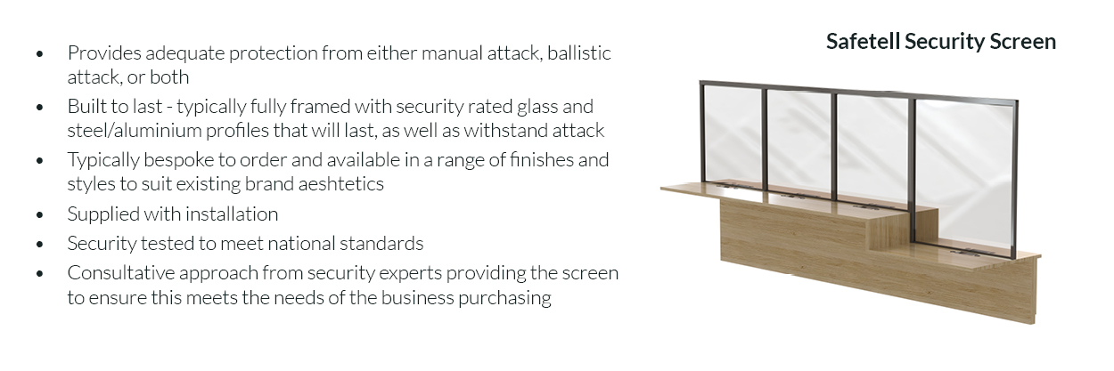The key Differences of a "Safetell Security Screen" listed